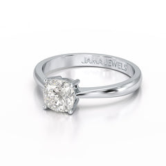1 Ct Cushion Cut Lab Diamond Solitaire Ring