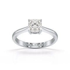 1 Ct Cushion Cut Lab Diamond Solitaire Ring