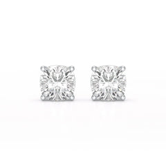 1 CT Cushion Lab Diamond Stud Earrings