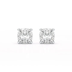 1 CT Cushion Lab Diamond Stud Earrings