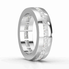 3 CT Princess Shape Lab Diamond Men's Ring Jama Jewels