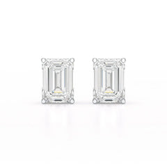 1 Ct Emerald Pair Solitaire Lab Diamond Earrings
