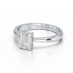 1 Ct Emerald Cut Solitaire Lab Diamond Ring