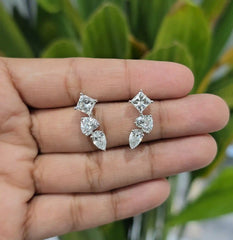 4.40 CT Multi Shape Lab Grown Diamond Drop Earring (Ready for Delivery)