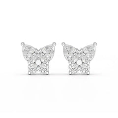 1.50 CT Butterfly Shape Lab Diamond Stud Earring Jama Jewels