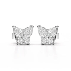1.50 CT Butterfly Shape Lab Diamond Stud Earring