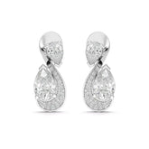 2 CT Pear and Round Cut Diamond Swirl Drop Earring Jama Jewels