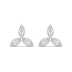 1 CT Trio Marquise Cut Diamond Stud Earrings Jama Jewels