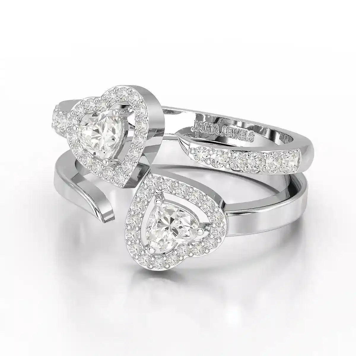 0.83 CT Heart Shaped Lab Diamond Ring Jama Jewels