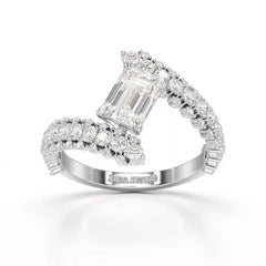 1.77 CT Emerald Cut Lab Diamond Ring