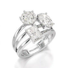 3 CT Oval Cut Lab Diamond Ring Jama Jewels