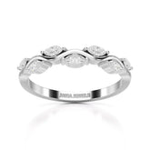 0.35 CT Twisted Ring with Marquise Cut Lab Diamonds Jama Jewels