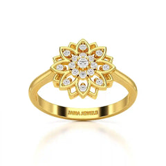 0.20 CT Round Cut Lab Diamond Bloom Ring