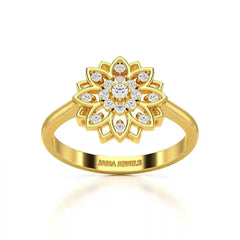 0.20 CT Round Cut Lab Diamond Bloom Ring Jama Jewels