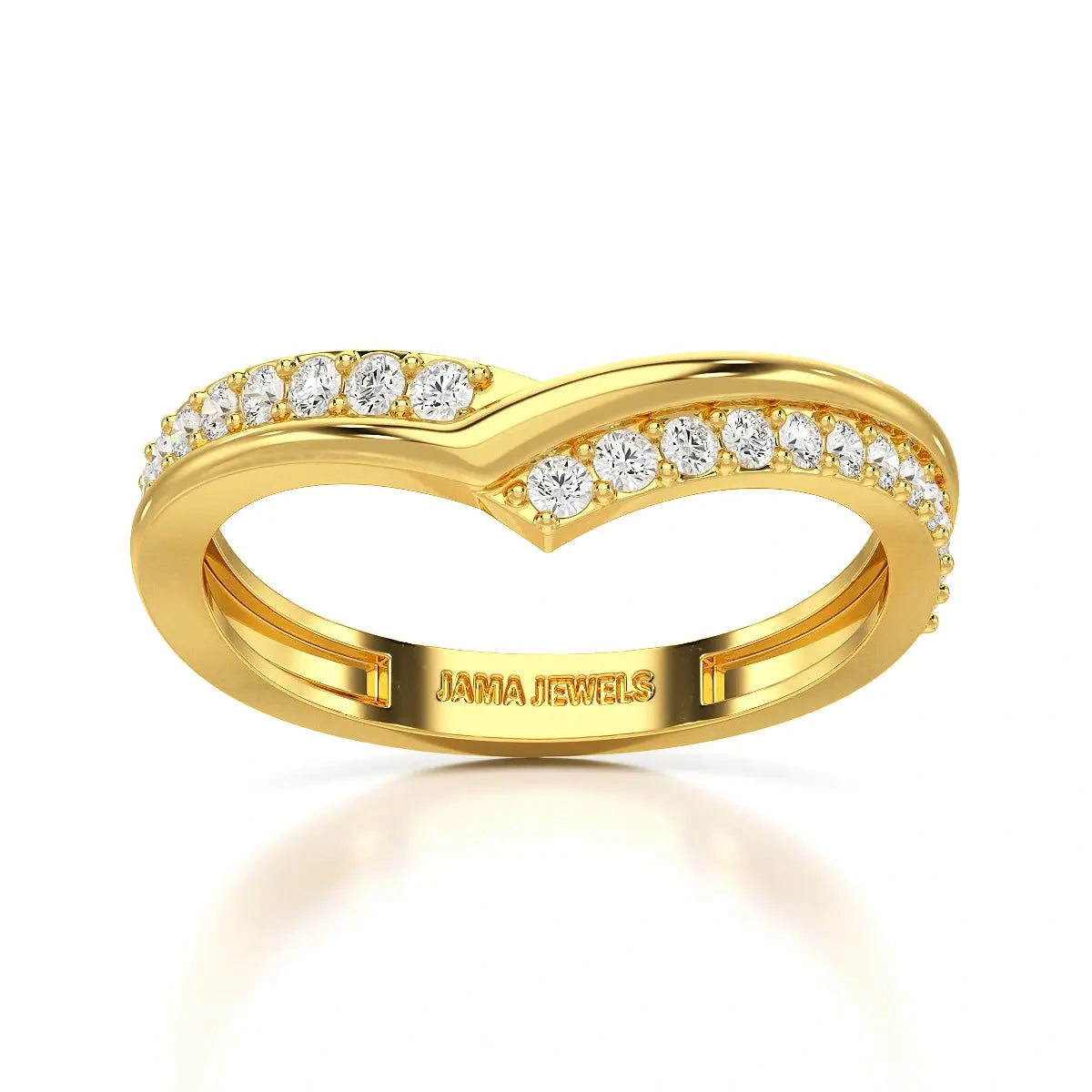 0.25 CT Pave Setting Round Cut Lab Diamond Ring Jama Jewels
