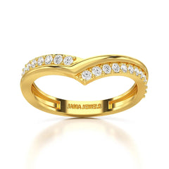 0.25 CT Pave Setting Round Cut Lab Diamond Ring Jama Jewels