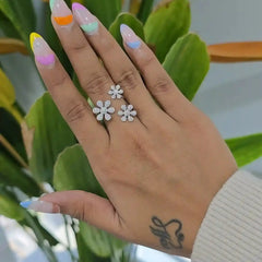 0.75 CT Tri Flower Lab Diamond Ring (Ready for Delivery) Jama Jewels