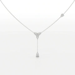 1 CT Drop Necklace with Pear Cut Lab Diamonds Jama Jewels