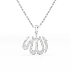 1.1 CT Lab Diamond Allah Named Chain Pendant