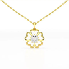 0.65 CT Heart Shape Pave Setting Chain Pendant With Round Cut Lab Diamonds Jama Jewels