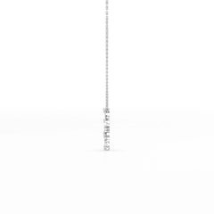 0.35 CT Lines Lab Diamond Chain Pendant with Round Cut Diamonds