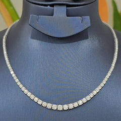 8.85 CT Round Cut Diamond Tennis Necklace (Ready for Delivery)