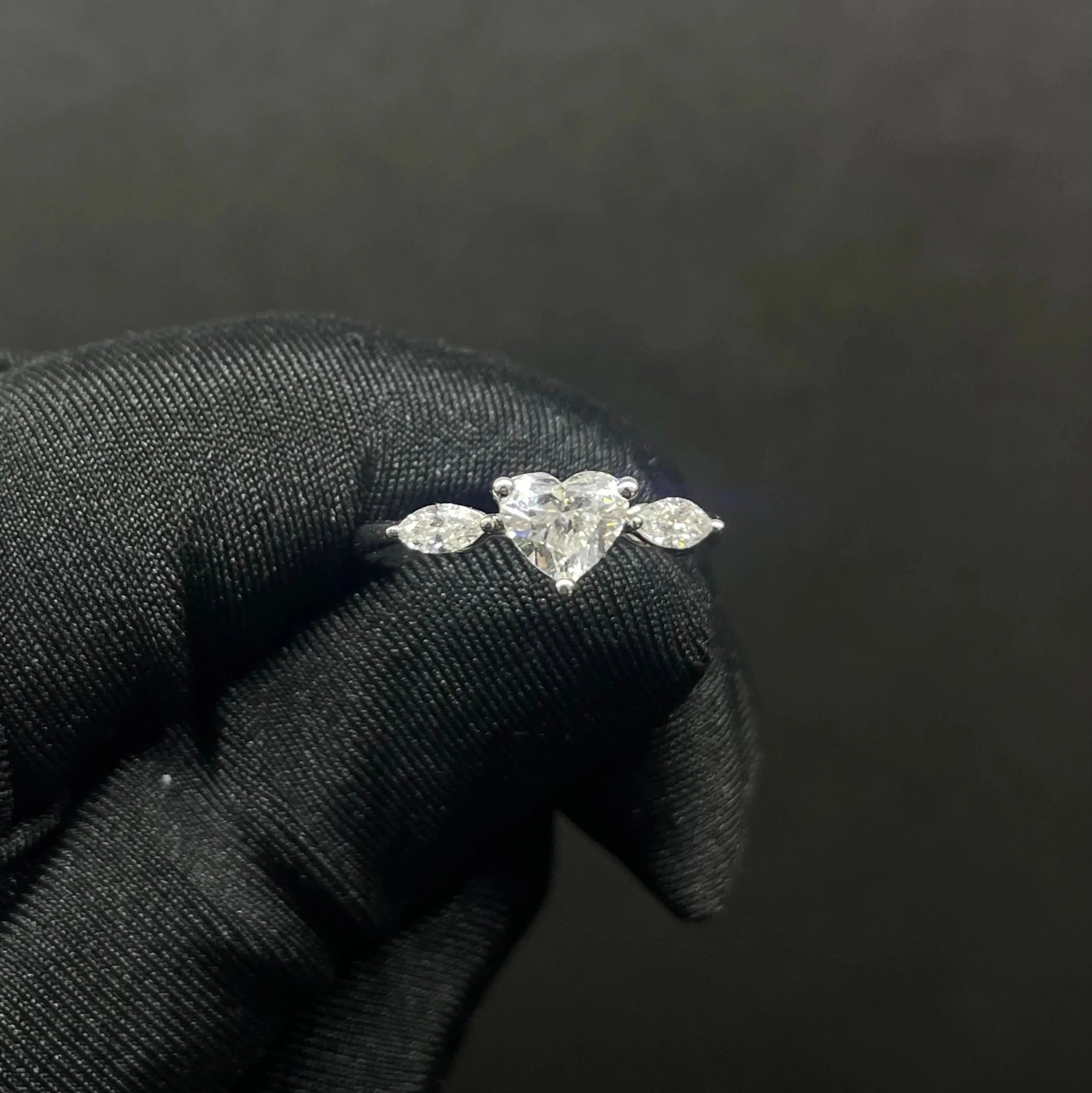 0.96 CT Heart Shaped Lab Diamond Ring (Ready for Delivery) Jama Jewels