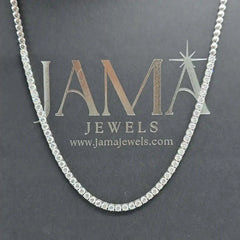 11.50 CT Round Cut Diamond Tennis Necklace (Ready for Delivery) Jama Jewels