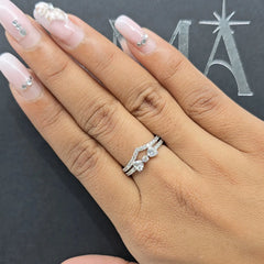 0.85 CT Lab Diamond Ring with Heart and Round Shape Diamonds (Ready for Delivery) Jama Jewels