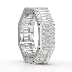 4.45 CT Baguette Cut Lab Diamond Men's Ring Jama Jewels