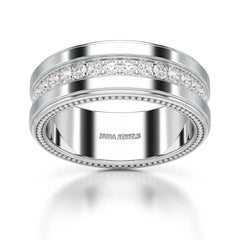 1.16 CT Round Cut Lab Diamond Men's Ring