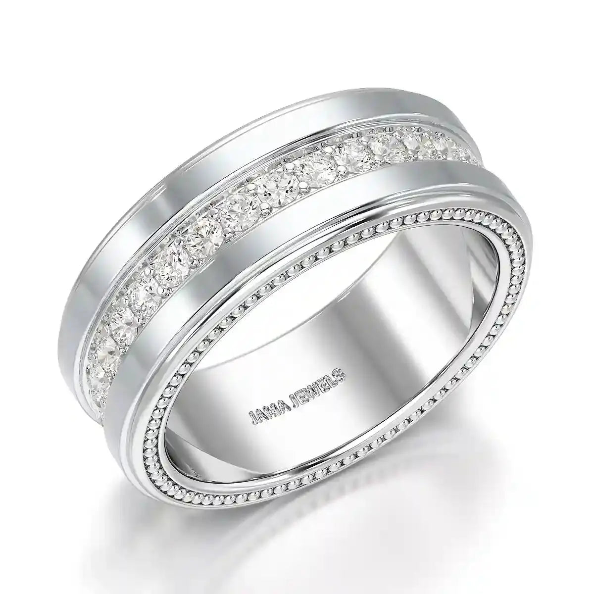 1.16 CT Round Cut Lab Diamond Men's Ring Jama Jewels