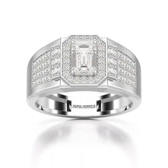 1.72 CT Round Shape Lab Diamond Men's Ring Jama Jewels