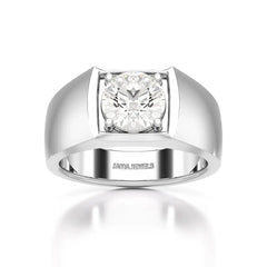 2 CT Round Cut Lab Diamond Men's Ring Jama Jewels