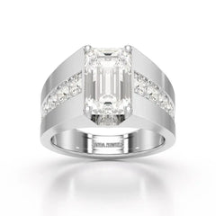 6 CT Emerald Cut Lab Diamond Men's Ring Jama Jewels