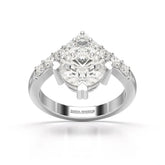 3.02 CT Round Cut Classic Lab Diamond Ring
