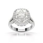 9.77 CT Cushion Cut Halo Lab Diamond Ring