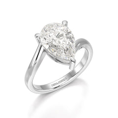 3 CT Pear Cut Solitaire Lab Diamond Ring