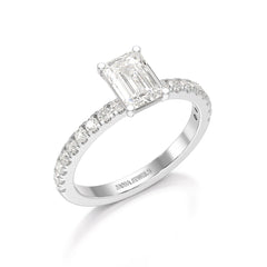 1 CT Classic Emerald Cut Lab Diamond Ring