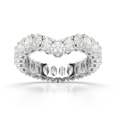 2.5 CT Oval Cut Eternity Lab Diamond Ring