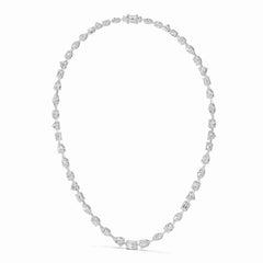 26.26 CT Lab Diamond Emerald Necklace Jama Jewels