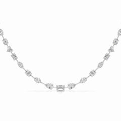 26.26 CT Lab Diamond Emerald Necklace Jama Jewels