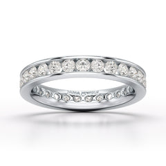 Simple Wedding Band 1.26 CT Lab Diamond Ring - Jama Jewels
