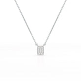 1 CT Emerald Cut Lab Grown Diamond Solitaire Pendant