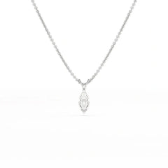 1 CT Lab Grown Diamond Marquise Solitaire Pendant