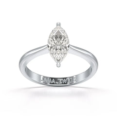 1 CT Marquise Cut Lab Diamond Solitaire Engagement Ring