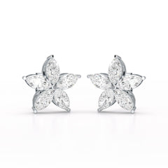 3 CT Marquise Cut Lab Diamond Stud Earrings