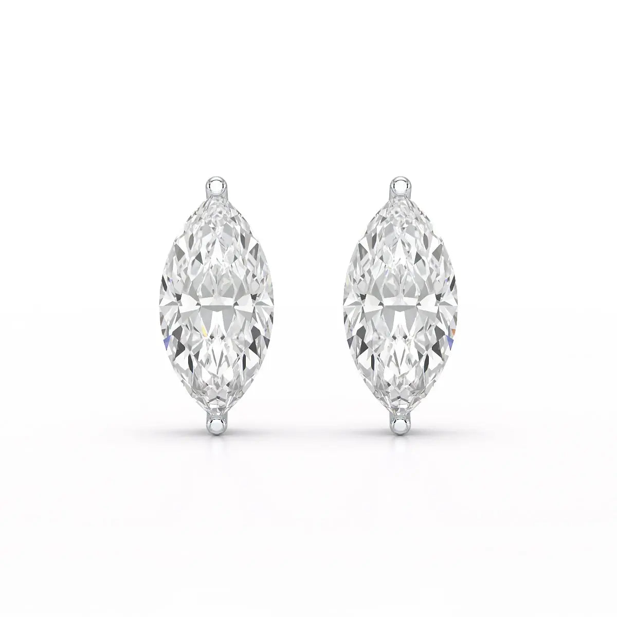 1 CT Marquise Stud Lab Diamond Earrings