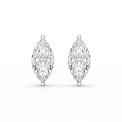 1 CT Marquise Stud Lab Diamond Earrings