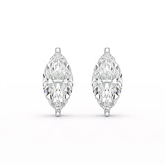 1 CT Marquise Stud Lab Diamond Earrings